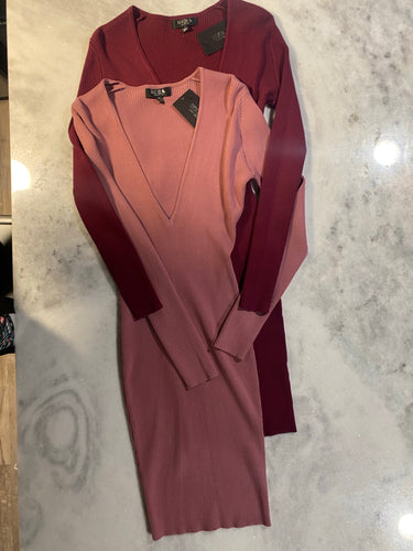 Bodycon (sweater dress) burgundy