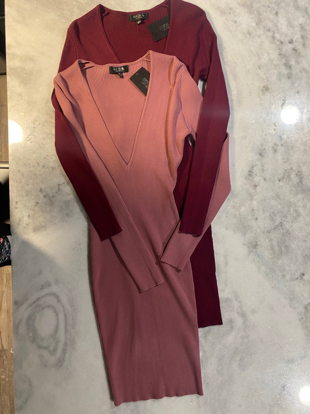 Bodycon (sweater dress) burgundy